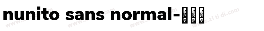 nunito sans normal字体转换